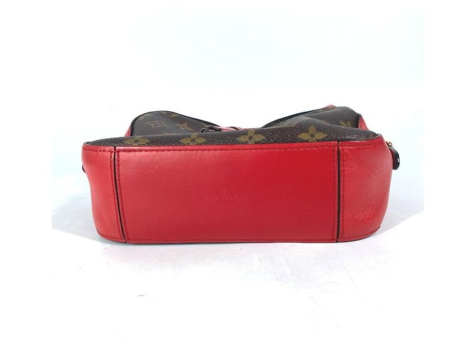 Borsa Pochette Santonge Monogram Louis Vuitton Marrone Rosso - vista 4