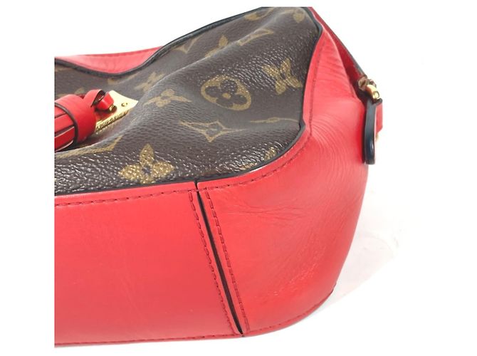 Borsa Pochette Santonge Monogram Louis Vuitton Marrone Rosso - vista 5