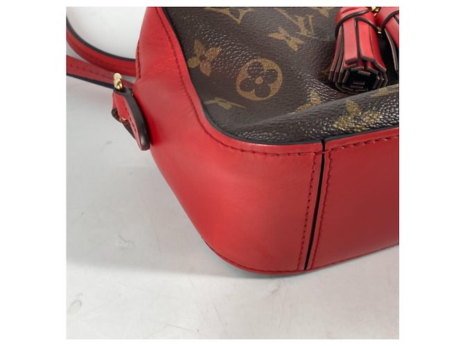 Borsa Pochette Santonge Monogram Louis Vuitton Marrone Rosso - vista 6