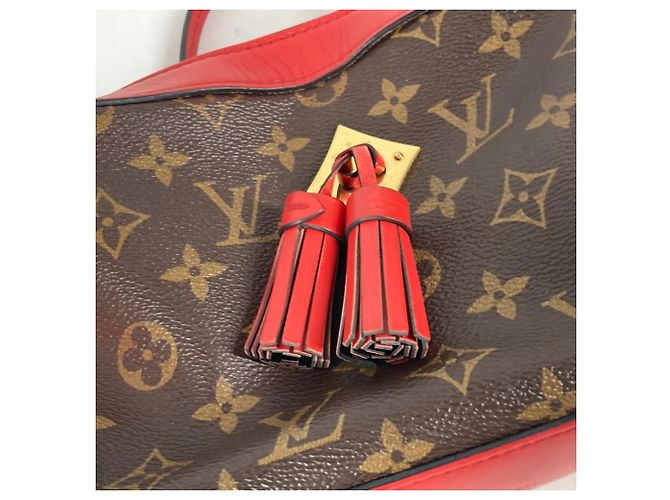 Borsa Pochette Santonge Monogram Louis Vuitton Marrone Rosso - vista 7