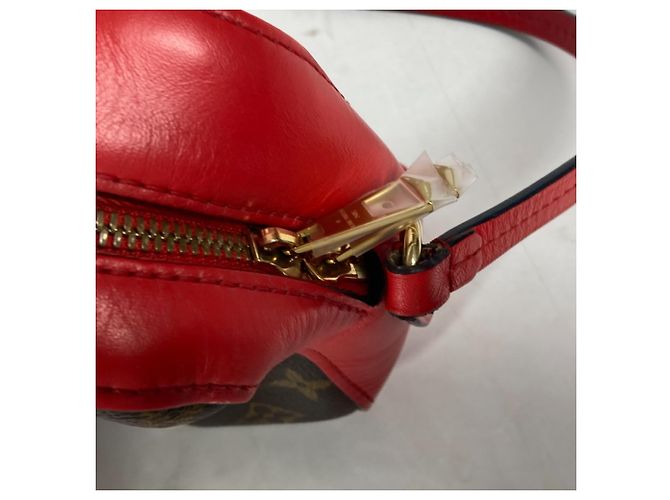 Borsa Pochette Santonge Monogram Louis Vuitton Marrone Rosso - vista 8