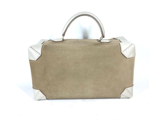 Hermès Bolso Boston de cuero de cabra beige Hermes - vista 2
