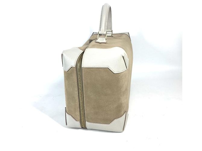 Hermès Bolso Boston de cuero de cabra beige Hermes - vista 3