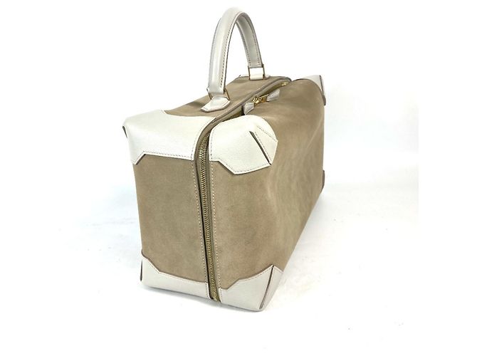Hermès Bolso Boston de cuero de cabra beige Hermes - vista 4