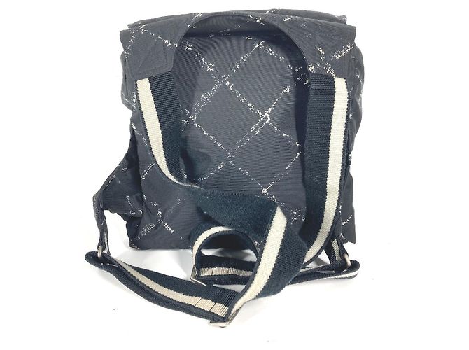 Zaino della vecchia linea di viaggio Chanel Nero Bianco - vista 2