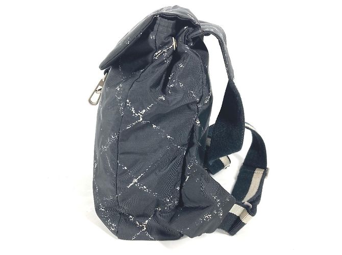 Zaino della vecchia linea di viaggio Chanel Nero Bianco - vista 4