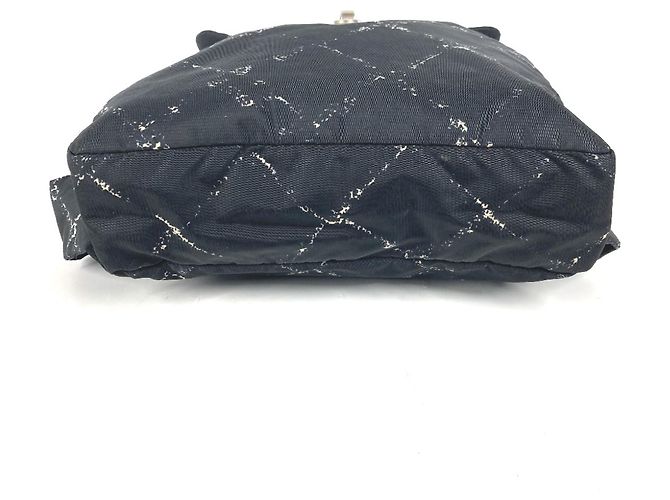 Zaino della vecchia linea di viaggio Chanel Nero Bianco - vista 5