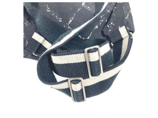 Zaino della vecchia linea di viaggio Chanel Nero Bianco - vista 9