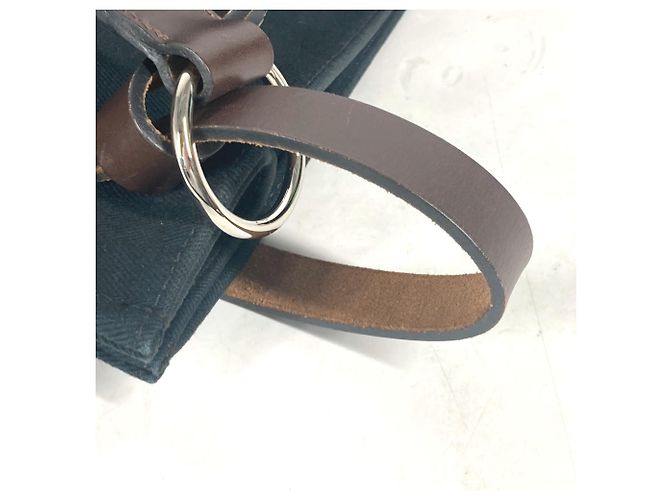 Hermès Borsa tote Hermes Cavallicolor Marrone Nero - vista 10