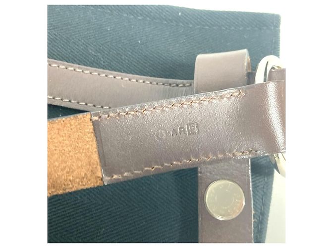Hermès Borsa tote Hermes Cavallicolor Marrone Nero - vista 12