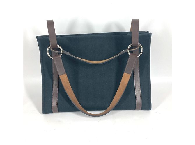 Hermès Borsa tote Hermes Cavallicolor Marrone Nero - vista 2