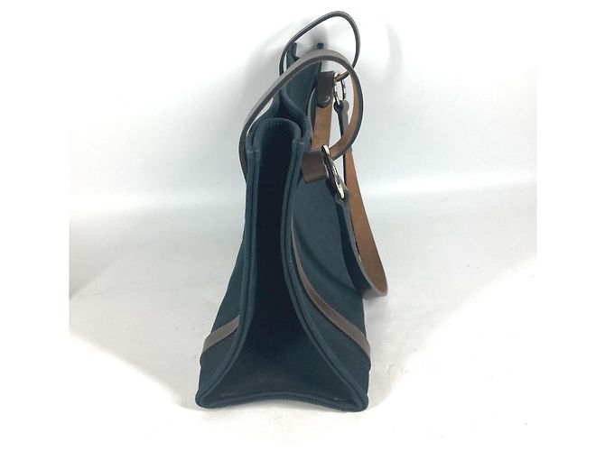Hermès Borsa tote Hermes Cavallicolor Marrone Nero - vista 3