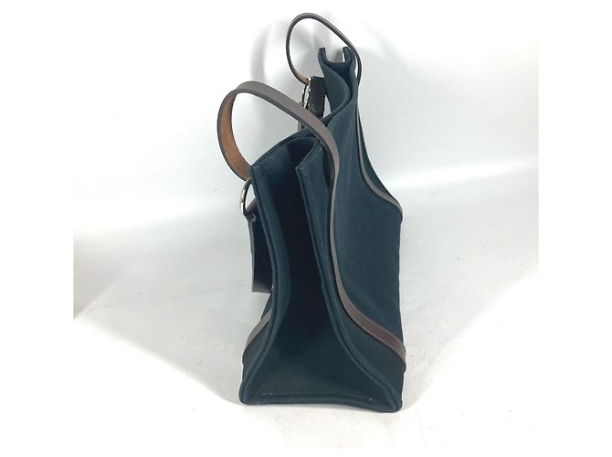 Hermès Borsa tote Hermes Cavallicolor Marrone Nero - vista 4