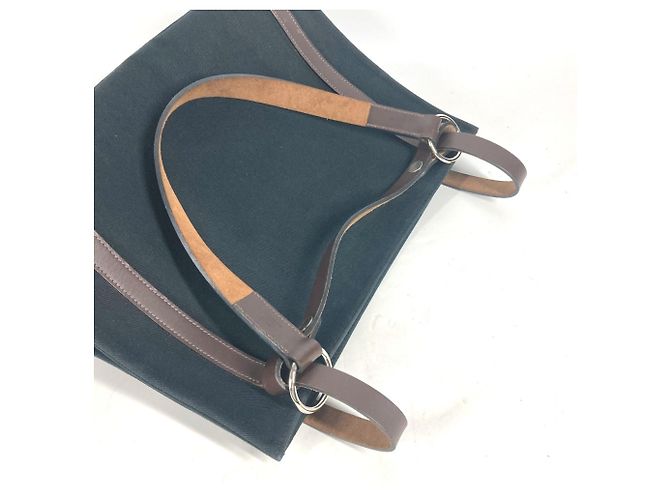 Hermès Borsa tote Hermes Cavallicolor Marrone Nero - vista 9