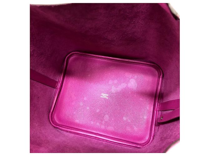 Hermès Borsa Tote Hermes Picotin Lock MM Traceage Porpora - vista 5