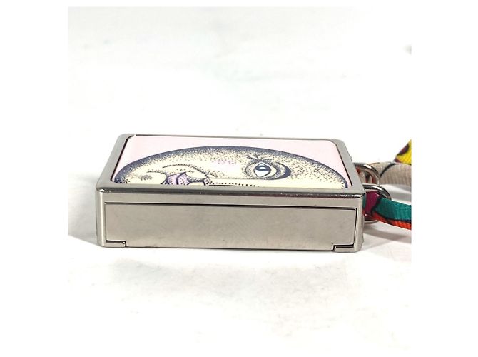 Hermès HERMES Caja de Sueños Motivo Luna Collar de Estuche de Pastillas Plata Multicolor - vista 3