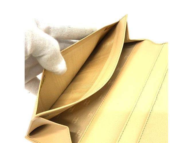 Portafoglio lungo bi-fold Chanel Coco Button Beige - vista 11