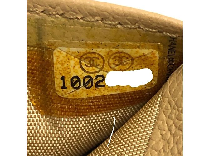 Portafoglio lungo bi-fold Chanel Coco Button Beige - vista 15