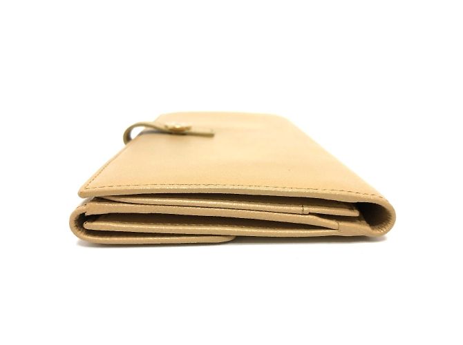 Portafoglio lungo bi-fold Chanel Coco Button Beige - vista 3