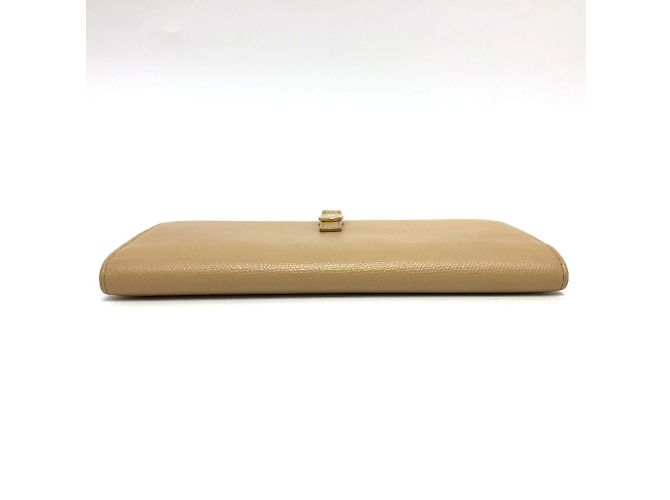 Portafoglio lungo bi-fold Chanel Coco Button Beige - vista 4