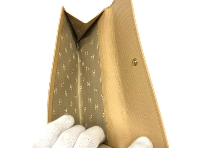 Portafoglio lungo bi-fold Chanel Coco Button Beige - vista 8