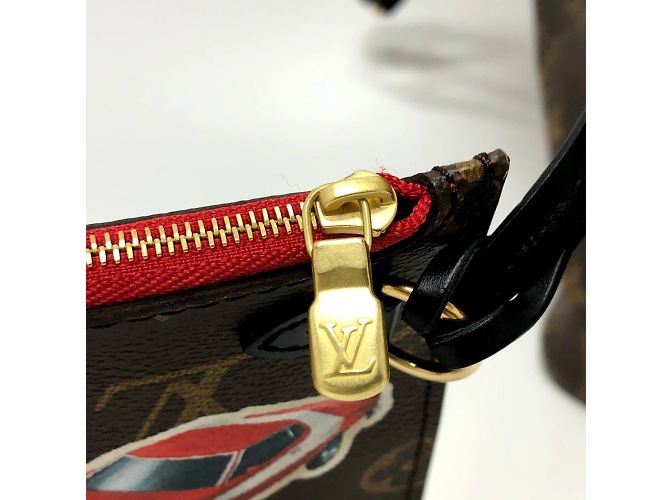 Borsa tote Neverfull MM Louis Vuitton World Tour Marrone - vista 13