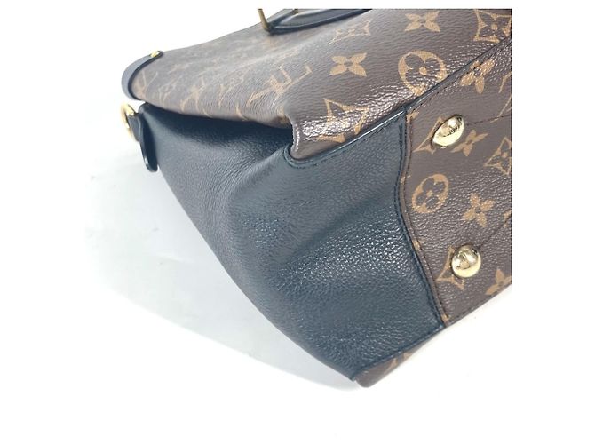 Borsa Tote Louis Vuitton Monogram Soufflot NV MM Marrone Nero - vista 5