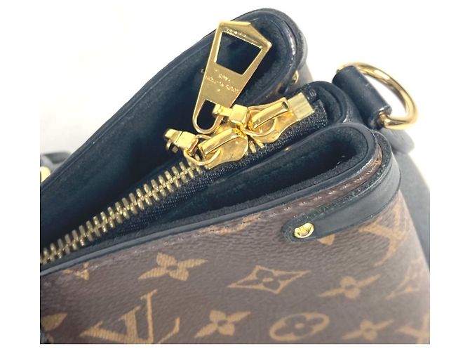 Borsa Tote Louis Vuitton Monogram Soufflot NV MM Marrone Nero - vista 7