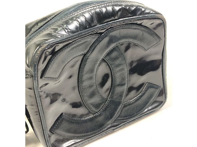 Chanel CC Coco Mark Pochette Quaste Ketten Schultertasche Schwarz - Ansicht 10