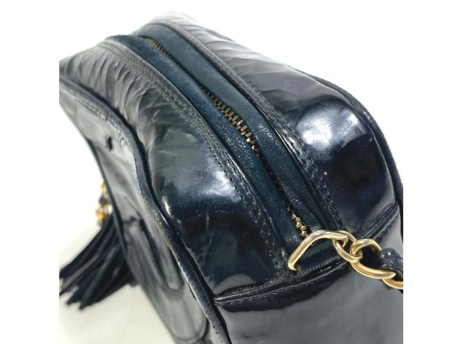 Chanel CC Coco Mark Pochette Quaste Ketten Schultertasche Schwarz - Ansicht 11