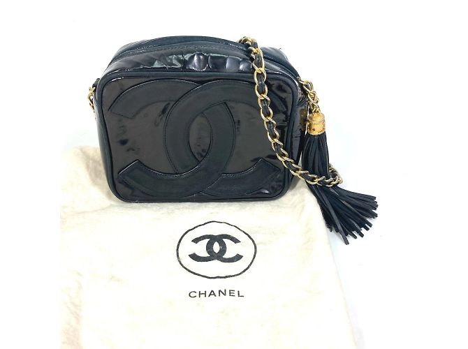 Chanel CC Coco Mark Pochette Quaste Ketten Schultertasche Schwarz - Ansicht 17