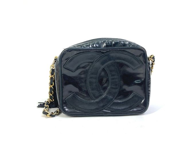 Chanel CC Coco Mark Pochette Quaste Ketten Schultertasche Schwarz - Ansicht 2