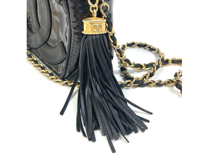 Chanel CC Coco Mark Pochette Quaste Ketten Schultertasche Schwarz - Ansicht 4