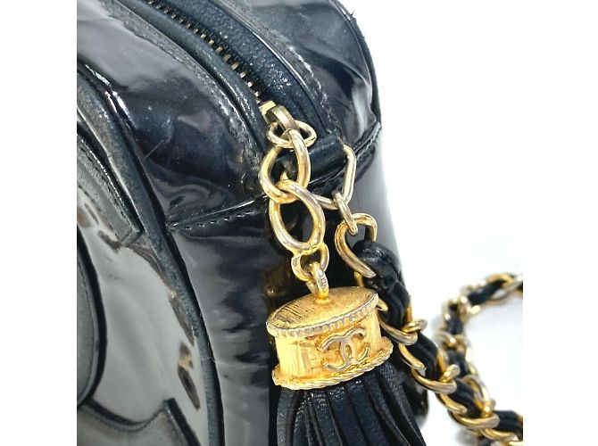 Chanel CC Coco Mark Pochette Quaste Ketten Schultertasche Schwarz - Ansicht 5
