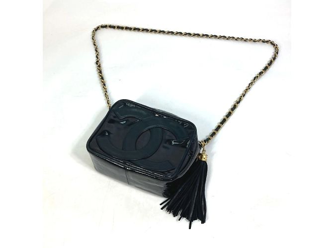 Chanel CC Coco Mark Pochette Quaste Ketten Schultertasche Schwarz - Ansicht 6