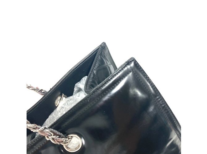 Rossetto Chanel CC Coco Mark con borsa a spalla con catena Nero - vista 11
