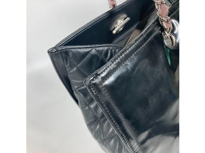 Rossetto Chanel CC Coco Mark con borsa a spalla con catena Nero - vista 12