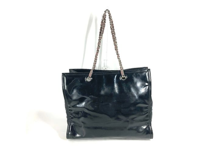 Rossetto Chanel CC Coco Mark con borsa a spalla con catena Nero - vista 2