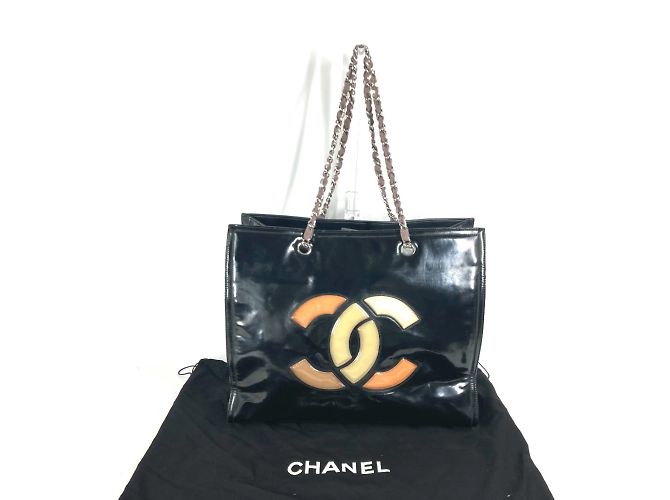 Rossetto Chanel CC Coco Mark con borsa a spalla con catena Nero - vista 3