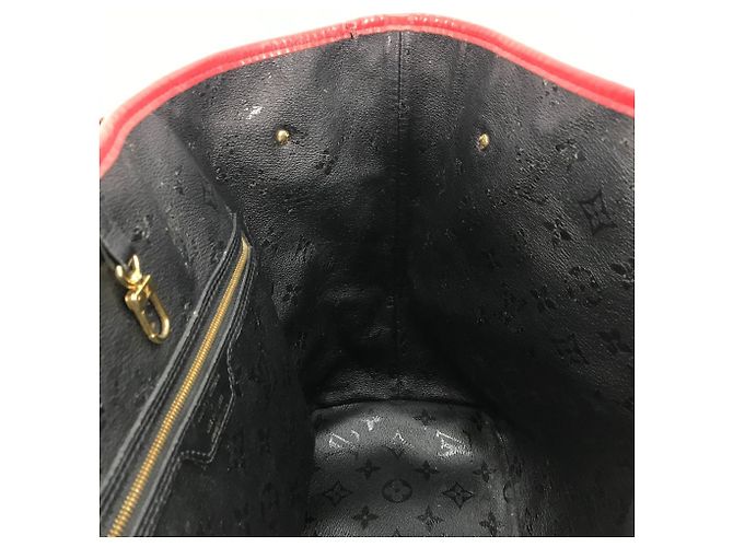 Borsa Neverfull MM Urs Fischer LVxUF di Louis Vuitton M45544 Nero Rosso - vista 15