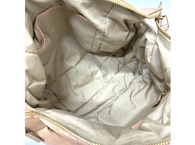 Céline Bolsa de mão acolchoada Celine em couro bege - vista 10
