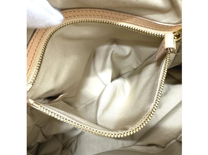 Céline Bolsa de mão acolchoada Celine em couro bege - vista 12