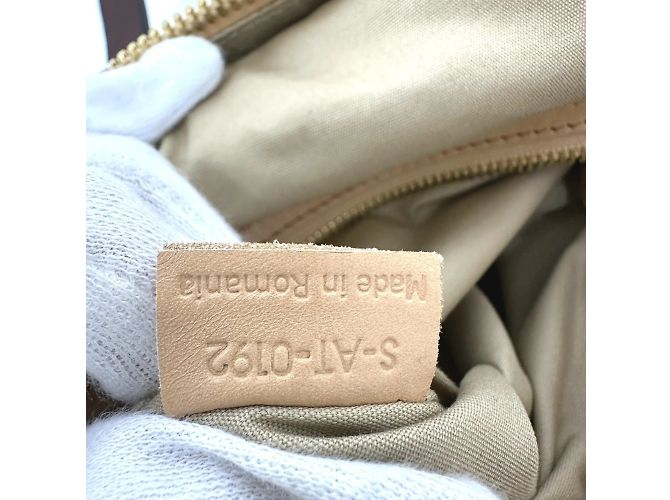 Céline Bolsa de mão acolchoada Celine em couro bege - vista 14