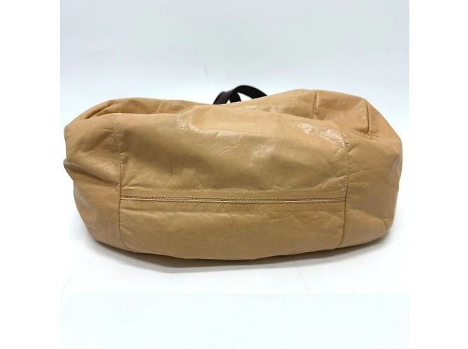 Céline Bolsa de mão acolchoada Celine em couro bege - vista 3