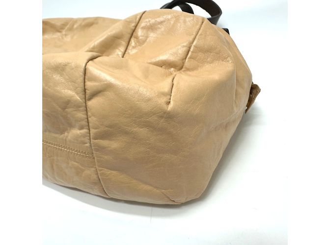 Céline Bolsa de mão acolchoada Celine em couro bege - vista 4