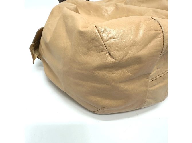 Céline Bolsa de mão acolchoada Celine em couro bege - vista 5