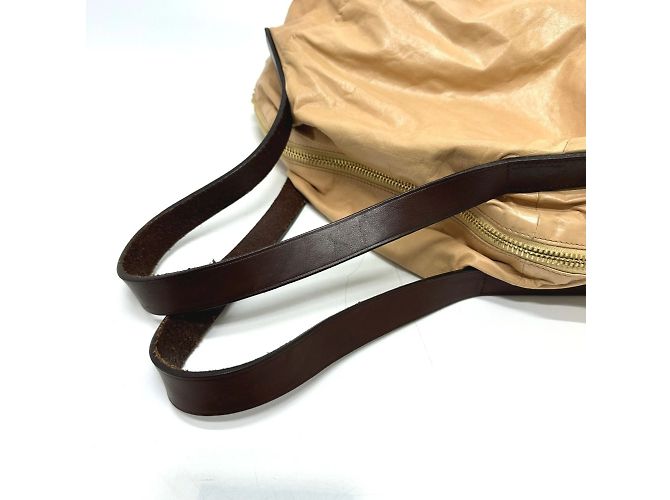 Céline Bolsa de mão acolchoada Celine em couro bege - vista 6