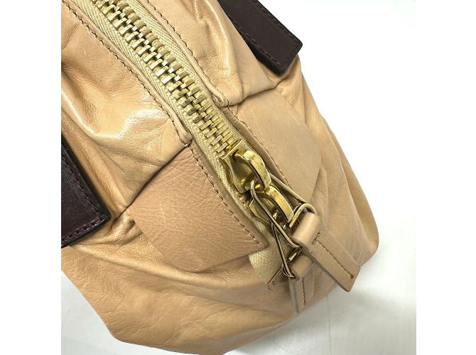 Céline Bolsa de mão acolchoada Celine em couro bege - vista 8