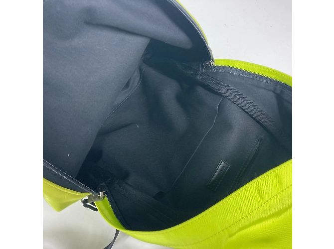 Balenciaga Explorer Logo Rucksack Schwarz Gelb - Ansicht 16