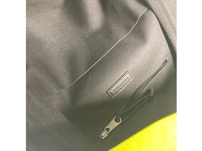 Balenciaga Explorer Logo Rucksack Schwarz Gelb - Ansicht 18
